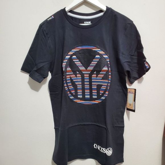 Unk Other - NWT NBA UNK SIZE X LARGE NEW YORK KNICKS  BLACK T SHIRT BLACK/BLUE/ORANGE